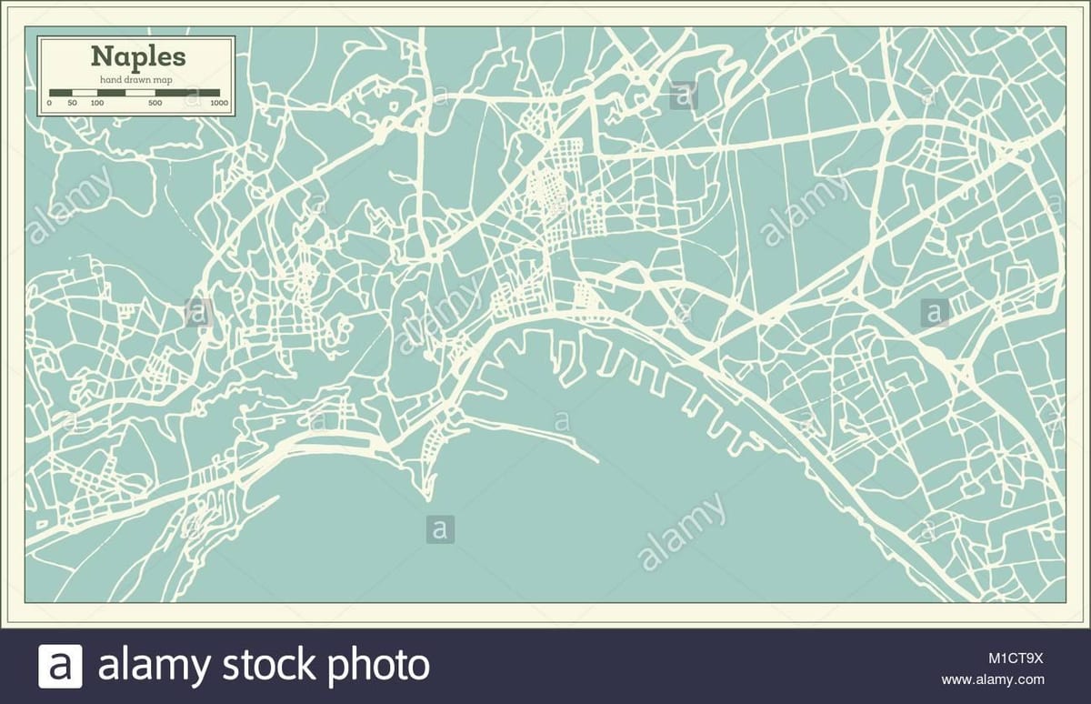 Мапата неапол, италија град