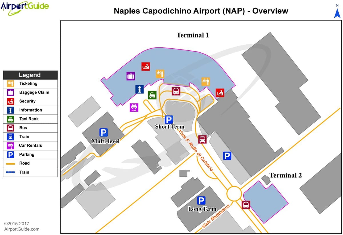 Карта на неапол аеродромски терминал
