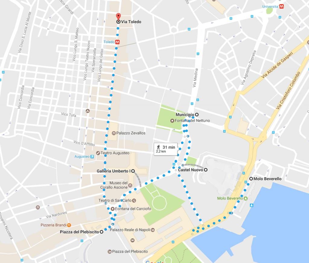неапол прошетка мапа