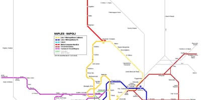 Мапата неапол, италија метрото