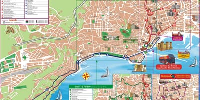 Неапол хоп на хоп исклучите автобус на маршрутата на мапата